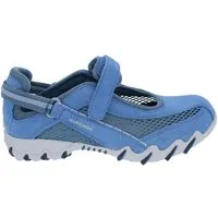Allrounder by Mephisto Allrounder Sneaker Niro 07/20, Velourleder mit offenem Mesh, Jeans-Bla Klettschuh