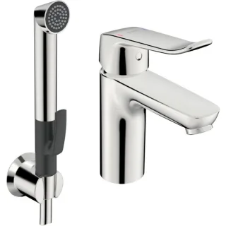 Hansa Hansacare Waschtischarmatur 46282206 ohne Ablaufgarnitur, Hebel lang, 1-strahlig, Auslauf 114 mm, chrom