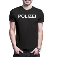 Urban Backwoods Print-Shirt Polizei Herren T-Shirt Party Spaß Kostüm Fasching Karneval (1-tlg) Verkleidung Fastnacht Fassenacht Faschings-Shirt Helau