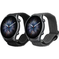 kwmobile Smartwatch-Armband 2x Uhrenarmband für 22mm Amazfit Bip 6 / Bip 5 Unity / Bip 5 / GTS 3, Fitnesstracker Band Set aus Nylon - Ersatzarmband Smartwatch