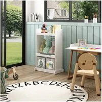 Vicco Kleiderschrank Conny, Weiß, 67 x 110 cm mit Kleiderstange (1-St)