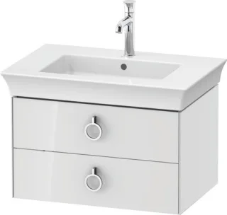 Duravit White Tulip Waschtischunterbau wandhängend Weiß Hochglanz 684x458x410 mm - WT435108585 WT435108585