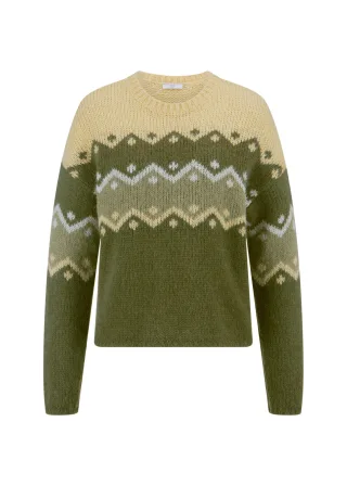 RIANI - Pullover olive patterned - Gr. - 42