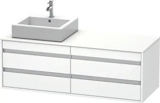 Duravit Ketho Konsolenwaschtischunterbau wandhängend Weiß Matt 1400x550x496 mm - KT6657L1818 KT6657L1818