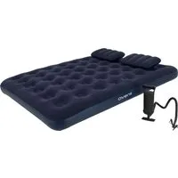 Avenli Luftmatratze Luftbett Camping für 2 Personen mit Pumpe & 2 Kissen 203x152x22cm, (aufblasbar Ideal als Reisebett oder Isomatte, Set mit Luftpumpe und Kissen), Indoor und Outdoor mit beflockter Oberfläche