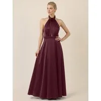 Apart Abendkleid aus Satin mit amerikanischem Ausschnitt