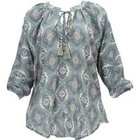 Guru-Shop Longbluse Blusentunika, Langarmbluse, plus size.. Ethno Style, Hippie, alternative Bekleidung, Boho