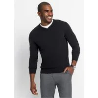 bonprix Strickpullover aus Feinstrickmaterial, mit V-Ausschnitt, Regular Fit