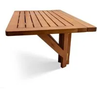 Spetebo Balkonhängetisch Eukalyptus Holz Balkon Hängetisch 60x40cm