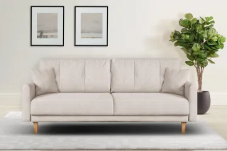 Home affaire 2-Sitzer "TRIPLO mit Wellenunterfederung, Maße B/T/H: 165/100/89 cm" Sofa mit Steppung im Rückenbereich, incl. Rückenkissen und Zierkissen