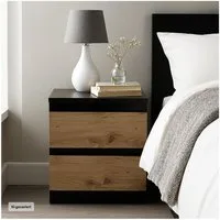 HTI-Living Nachtkommode Nachtkommode 2 Schubladen (Set, 2 St., 2 Nachtkommoden), Nachtschrank Nachttisch