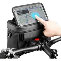PFCTART Fahrradtasche 4,5 L Fahrrad-Lenkertasche, fahrradtasche lenker, fahrradtasche (Set, 1-tlg., Geeignet für die Montage an 7/8 Zoll, 1 Zoll und 1,25 Zoll Lenkern), Winkeleinstellbarer transparenter Touchscreen, wasserdichtes Design