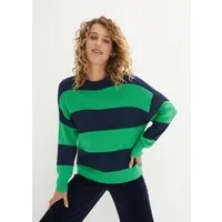 bonprix Strickpullover aus Viskose und Polyamid, ohne Verschluss, gestreiftes Design