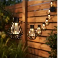 GLOBO LIGHTING LED Dekolicht, Leuchtmittel inklusive, Warmweiß, LED Lichterkette Außenleuchte Gartenlampe Terrasse Laterne Käfig