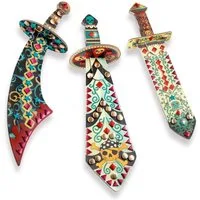 DJECO Kreativset DIY Mosaik- Piratenschwerter mit selbstklebende Mosaiksteine