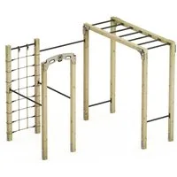 Wickey Klettergerüst Wickey FIT Base 820 – Klimmzugstation für Garten & Calisthenics, (Kraftstation, Fitnessstation, Sportgeräte für zuhause, Workout, Krafttraining, Gymtower, Fitnessturm, Outdoor-Fitnessgerät für Kinder & Erwachsene bis 100 kg), wet