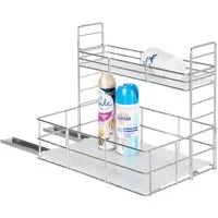 ONVAYA Gewürzregal ǀ Spülschrank-Organizer ǀ verchromter Stahl ǀ ausziehbar