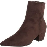 Ital-Design Damen Stiefelette mit Blockabsatz, spitz zulaufend Westernstiefelette (91742477) Blockabsatz Stiefeletten in Braun