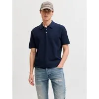 Jack & Jones Polokragenpullover JPRBLURILEY KNIT POLO SS SN Baumwolle, regular fit