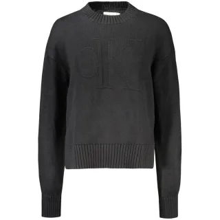 Rundhals-Pullover mit besticktem Logo