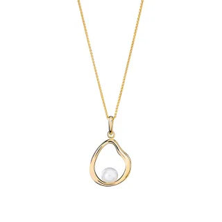 Orphelia 'Baptiste' Damen Halskette aus 925er Sterling Silber mit Anhänger - Gold ZH-7507/G