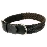 Monkimau Hunde-Halsband Hundehalsband aus Leder geflochten, Leder