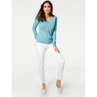 heine Strickpullover V-Pullover Langarm Feinstrick