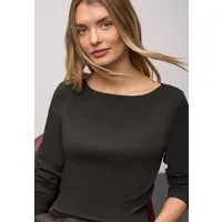 STREET ONE Langarmshirt Style Lanea mit U-Boot Ausschnitt