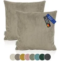 Lycce Dekokissen Kissenbezug 2er Set CORD Stoff (50 x 50 cm) - made in EU