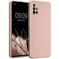 kwmobile Smartphone-Hülle Handyhülle für Samsung Galaxy A51 Hülle, weiche Silikon Case metallisch schimmernd - Schutzhülle Cover