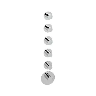 Herzbach Logic XL 5 Fertigmontageset 11.525015.1.01 Universal-Thermostat-Modul, rund, chrom