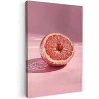 OneMillionCanvasses® Leinwandbild Grapefruit - Rosa - Disco - Glänzend, Fotodruck (1 St), Wandbilder für Esszimmer, Wanddeko Bilder Küche 20x30 cm