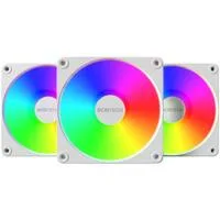 GF120R V2 ARGB, Gehäuselüfter weiß/weiß, 3er Pack, Reverse, 120 mm