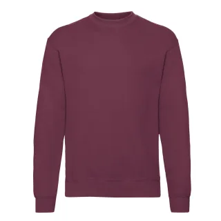 Fruit of the Loom - "Classic" Sweatshirt für Herren/Damen Unisex angesetzte Ärmel (Burgunderrot)
