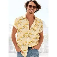 Beachtime Hawaiihemd - sommerliches Hemd mit tollem Palmen Druck, Kurzarm, Freizeithemd mit Palmenprint, reine Baumwolle
