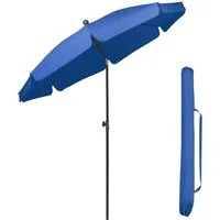 Sekey Balkonschirm 200cm Sonnenschirm Rund Gartenschirm Terrassenschirm mit UV-Schutz 50+, Balkonschirm höhenverstellbar, Stabiler Sonnenschirm knickbar