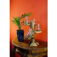 Kinaree Teelichthalter Kerzenständer Baum (2 St), mehrere Ausführungen, Handgefertigt, inkl. Glas