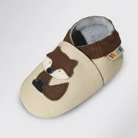 Yalion Weiche Leder Lauflernschuhe Hausschuhe Lederpuschen Fuchs Krabbelschuh