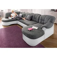 DOMO collection Wohnlandschaft FLORES 293x180x86 cm, hochwertig, komfortabel, U-Form, 3 Teile, wahlw. mit Bettfunktion, wahlw. mit Federkern, Unser Dauertiefpreis