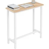 Woltu Bartisch, Bartisch aus Metall, Tischplatte aus MDF, 100x40cm