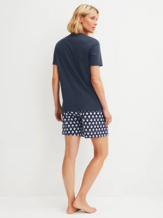 CALIDA - DAMEN Pyjama kurz peacoat blue - Gr. - S
