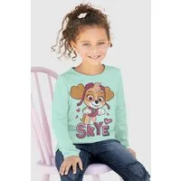 PAW PATROL Langarmshirt Druck mit Glitzerdetails
