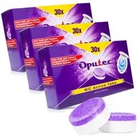 Oputec 90x WC-Reiniger Tabs: Extra starke Reinigung von WC, Toilette & Urinal WC-Reiniger (Spar-Set)