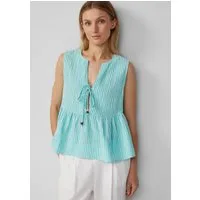 s.Oliver Blusentop Bluse Ärmellose Bluse im Relaxed Fit mit Bindedetail