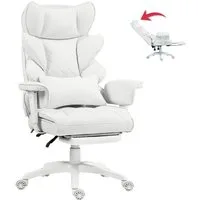Dowinx Gaming-Stuhl Bürostuhl Ergonomisch mit Taschenfeder-Kissen (Packung), Chefsessel mit weiche Rückenlehne und verstellbare Lendenkissen