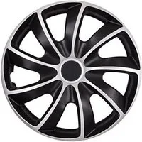 NRM Radkappen QUAD Bicolor, 13 in Zoll, Radzierblenden für Stahlfelgen Zweifarbige Radkappen Satz 4er Set