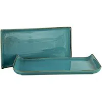 CreaTable Servierplatte Nature Collection, Steinzeug, (Set, 2-tlg), Servier Set, 33x16,5 cm