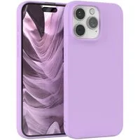 EAZY CASE Handyhülle für Apple iPhone 15 Pro Max Hülle Silikon 6,7 Zoll, Silikon Schutzhülle Kameraschutz kratzfest Back Cover Lavendel Lila