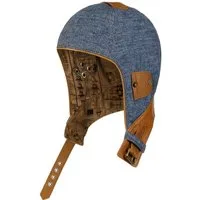 Stetson Schiebermütze Leichte Fliegermütze mit Lederbesatz
