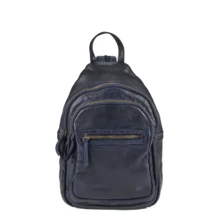 Bear Design Damen Rucksack Leder Joy Cow Lavato – dunkelblau. Erleben Sie zeitlose Eleganz und flexible Funktionalität im kompakten Design.